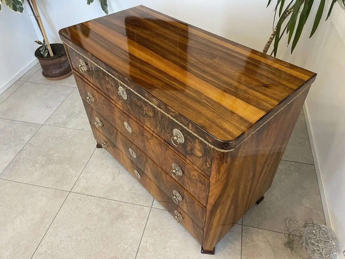 Sale Restaurierte Biedermeier Schreibkommode Nussholz A4025