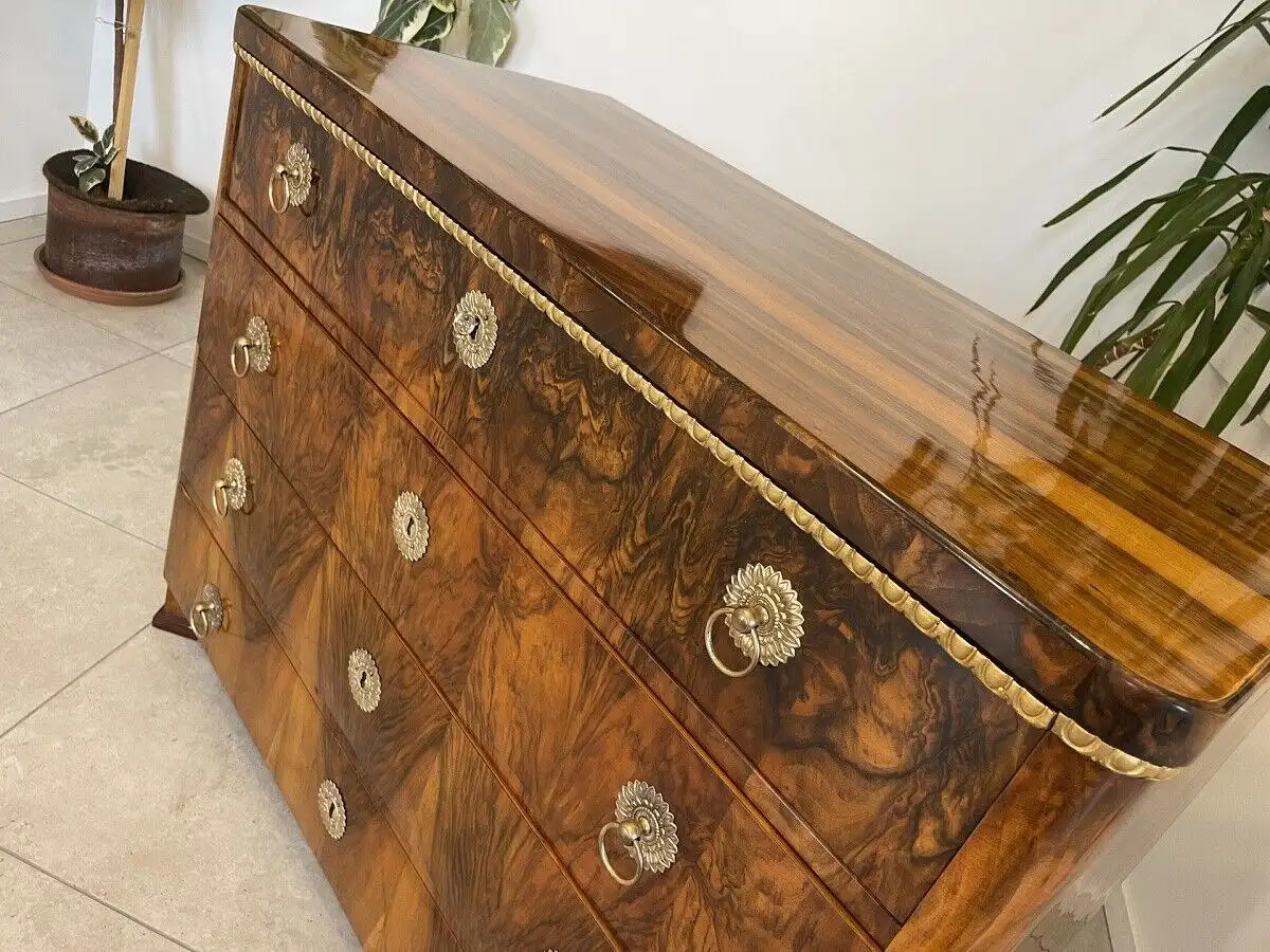 Sale Restaurierte Biedermeier Schreibkommode Nussholz A4025