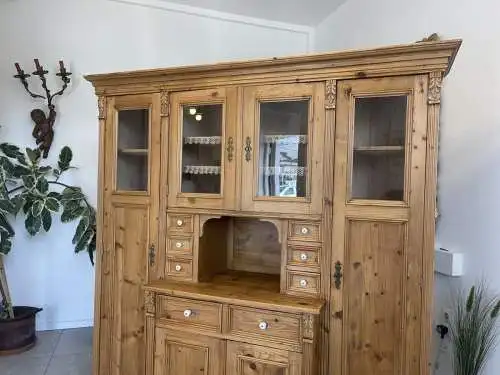 Original Gründerzeit Küchenschrank Vitrinenschrank A4199