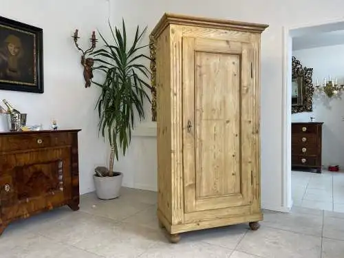 1 türiger Biedermeier Bauernschrank Naturholzschrank A4243