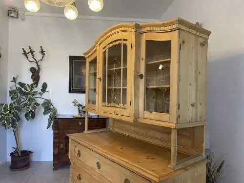 Biedermeier Küchenbuffet Küchenschrank Aufsatzkasten A4228