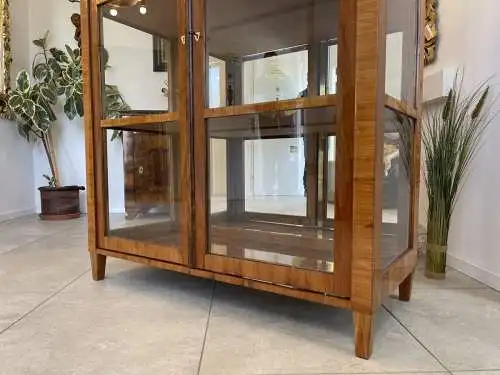 Biedermeier Vitrine Bücherschrank Kirschholz A4236