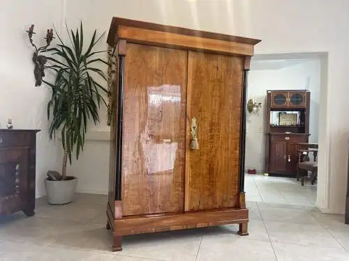 Sale Biedermeier Säulen Hallenschrank Kirschholz Restauriert A4239