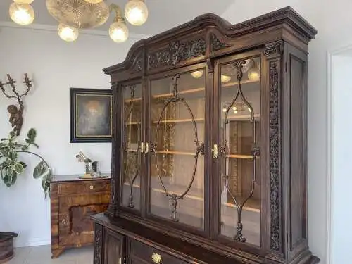 Jugendstil  Bücherschrank Vitrinenschrank A4331