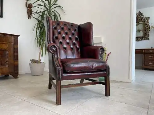 Chesterfield Ohrenfauteuil Clubfauteuil Sessel A4398