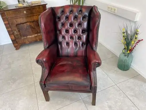 Chesterfield Ohrenfauteuil Clubfauteuil Sessel A4398