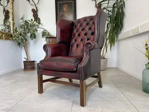 Chesterfield Ohrenfauteuil Clubfauteuil Sessel A4398