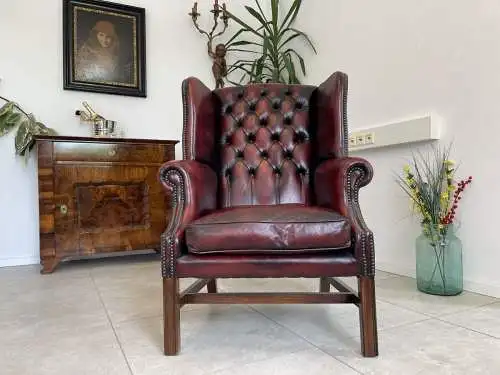 Chesterfield Ohrenfauteuil Clubfauteuil Sessel A4398