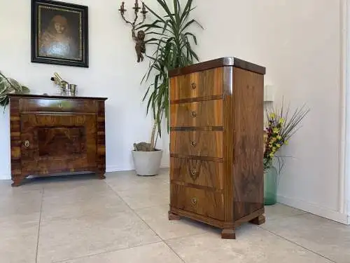 Biedermeier Ladenkommode Kommode Nussholz A4425