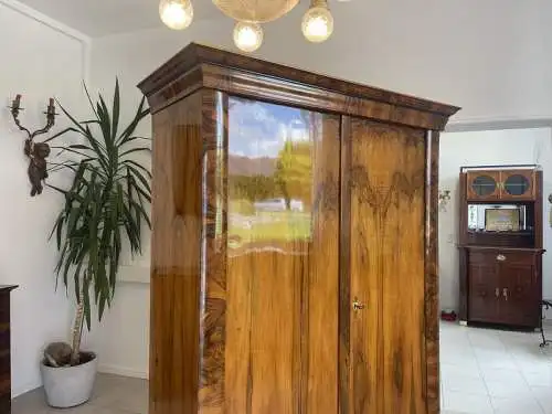 Sale Biedermeier Schrank Hallenschrank Nussholz Restauriert A4430