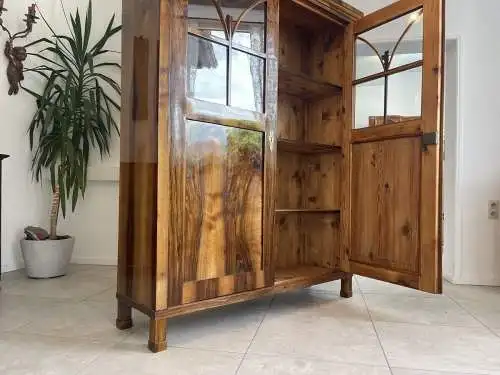 Sale Biedermeier Vitrine Bücherschrank Nussholz A4422