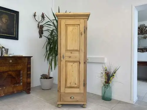 1 türiger Biedermeier Bauernschrank Naturholzschrank A4395