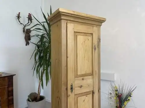 1 türiger Biedermeier Bauernschrank Naturholzschrank A4395