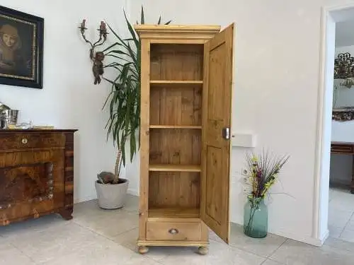 1 türiger Biedermeier Bauernschrank Naturholzschrank A4395