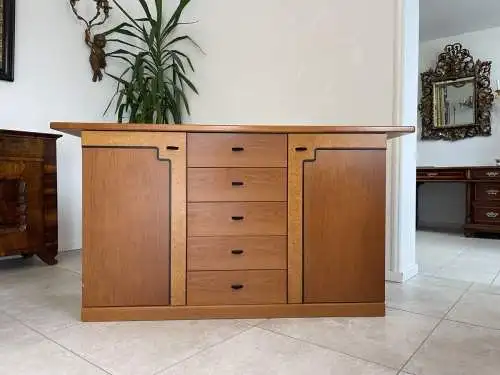 Italienische Anrichte Sideboard Biedermeier Stil Kirschholz Maserung A4411