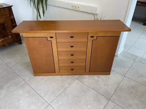 Italienische Anrichte Sideboard Biedermeier Stil Kirschholz Maserung A4411