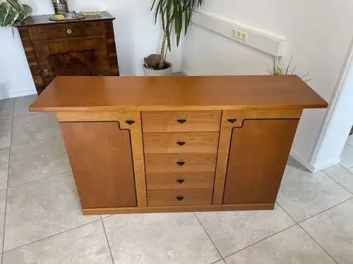 Italienische Anrichte Sideboard Biedermeier Stil Kirschholz Maserung A4411