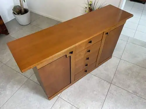 Italienische Anrichte Sideboard Biedermeier Stil Kirschholz Maserung A4411