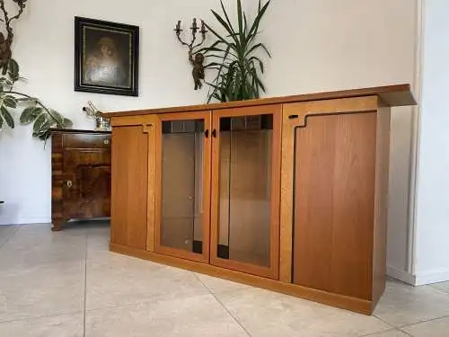 Italienische Anrichte Sideboard Biedermeier Stil Kirschholz Maserung A4410