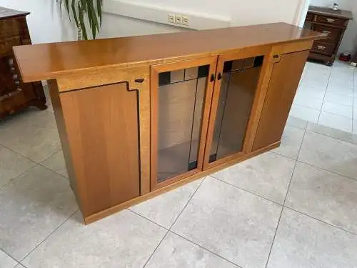 Italienische Anrichte Sideboard Biedermeier Stil Kirschholz Maserung A4410