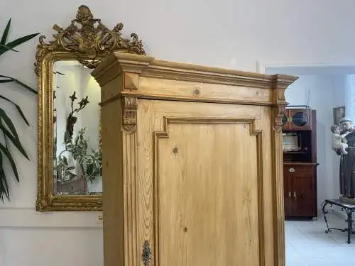 1 türiger Gründerzeit Bauernschrank Naturholzschrank A4510