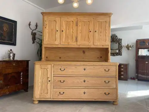 Original Biedermeier Küchenschrank Aufsatzschrank A4543