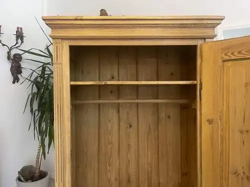 1 türiger Biedermeier Bauernschrank Naturholzschrank A4568