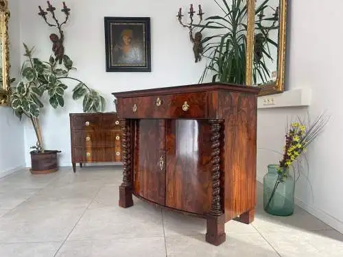 Restaurierte Biedermeier Anrichte Säulentrumeau A4655