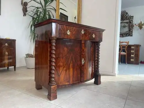 Restaurierte Biedermeier Anrichte Säulentrumeau A4655