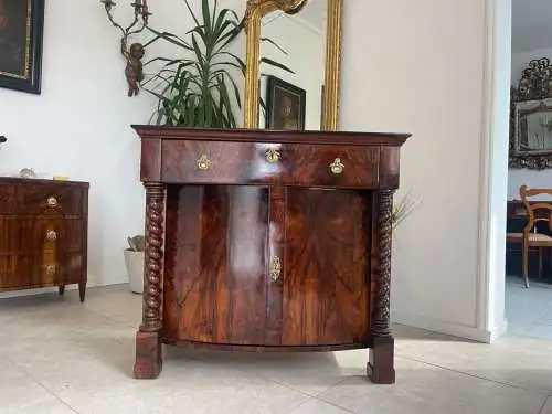 Restaurierte Biedermeier Anrichte Säulentrumeau A4655