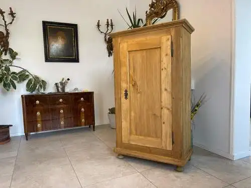 Uriger Gründerzeit Bauernschrank Naturholzschrank A4640