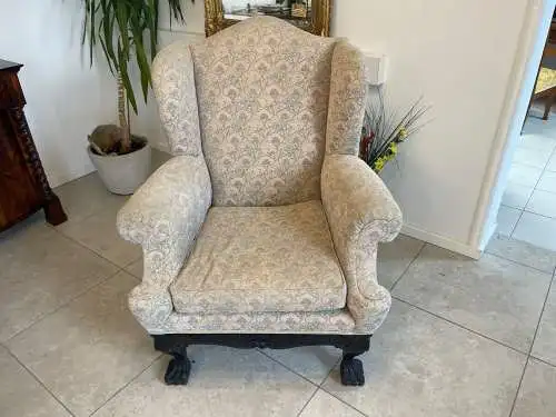 Alter Historismus Ohrenfauteuil Ohrensessel A4564