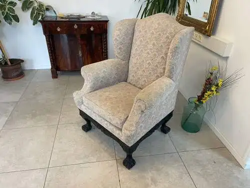 Alter Historismus Ohrenfauteuil Ohrensessel A4564