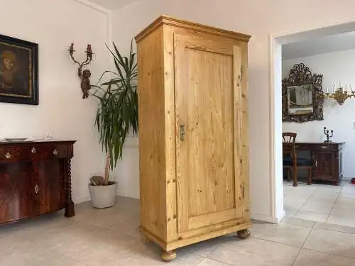 Originaler Biedermeier Bauernschrank Naturholzschrank A4882