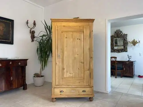 Originaler Biedermeier Bauernschrank Naturholzschrank A4881