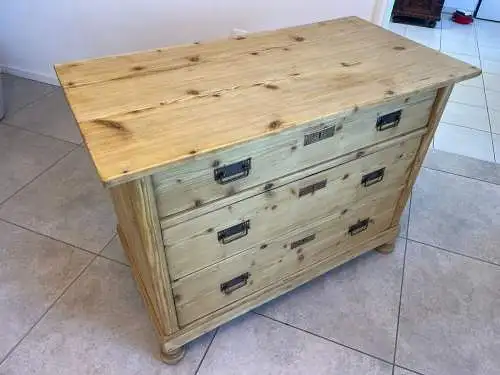 Gründerzeit 3 Laden Kommode Ladenschrank Naturholz A4829