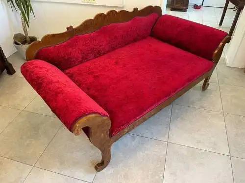 Originales Restauriertes Biedermeier Sofa Nussholz Diwan A4834