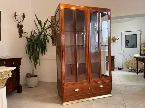 Restaurierter Jugendstil Vitrine Bücherschrank Vitrinenschrank A4927