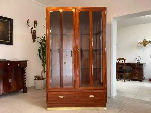 Restaurierter Jugendstil Vitrine Bücherschrank Vitrinenschrank A4927