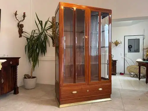 Restaurierter Jugendstil Vitrine Bücherschrank Vitrinenschrank A4927