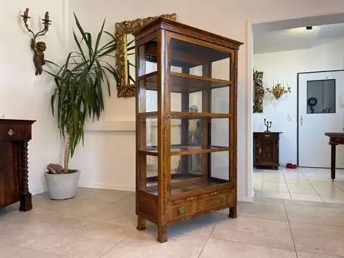 Biedermeier Vitrine Bücherschrank Glasschrank Marketiert A4895