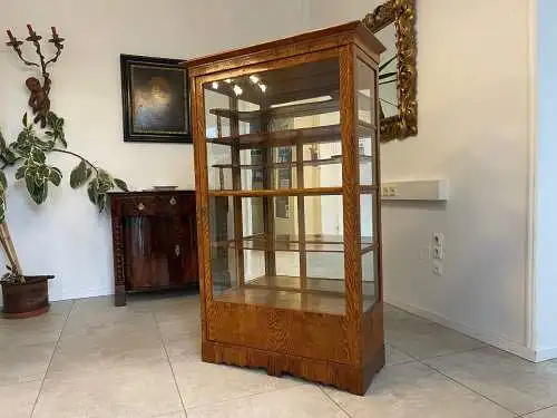 Biedermeier Vitrine Bücherschrank Eschenholz  A4950