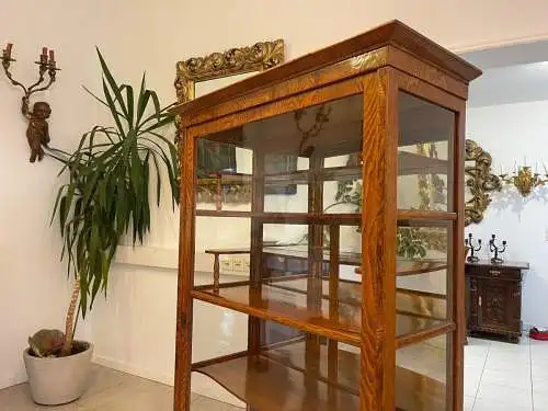 Biedermeier Vitrine Bücherschrank Eschenholz  A4950