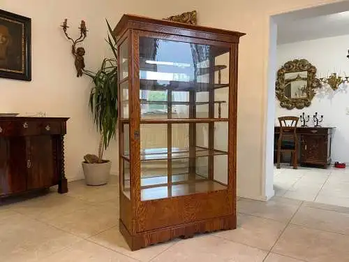 Biedermeier Vitrine Bücherschrank Eschenholz  A4950