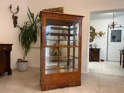 Biedermeier Vitrine Bücherschrank Eschenholz  A4950