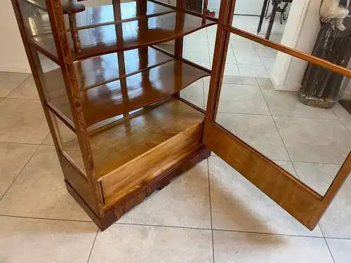 Biedermeier Vitrine Bücherschrank Eschenholz  A4950