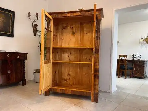 Sale Biedermeier Vitrine Bücherschrank Nussholz A4933