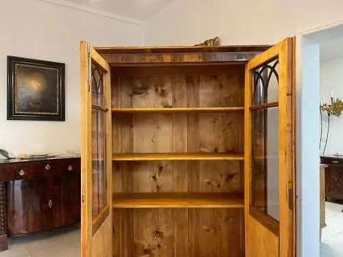 Sale Biedermeier Vitrine Bücherschrank Nussholz A4933