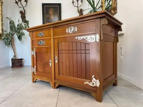 Restaurierte Jugendstil Anrichte Sideboard Antik Vintage Traum A4986