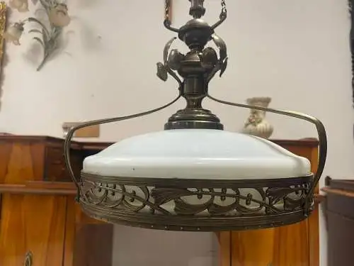 Originale Jugendstil Zugleuchte Lampe Stablampe Rarität A5001